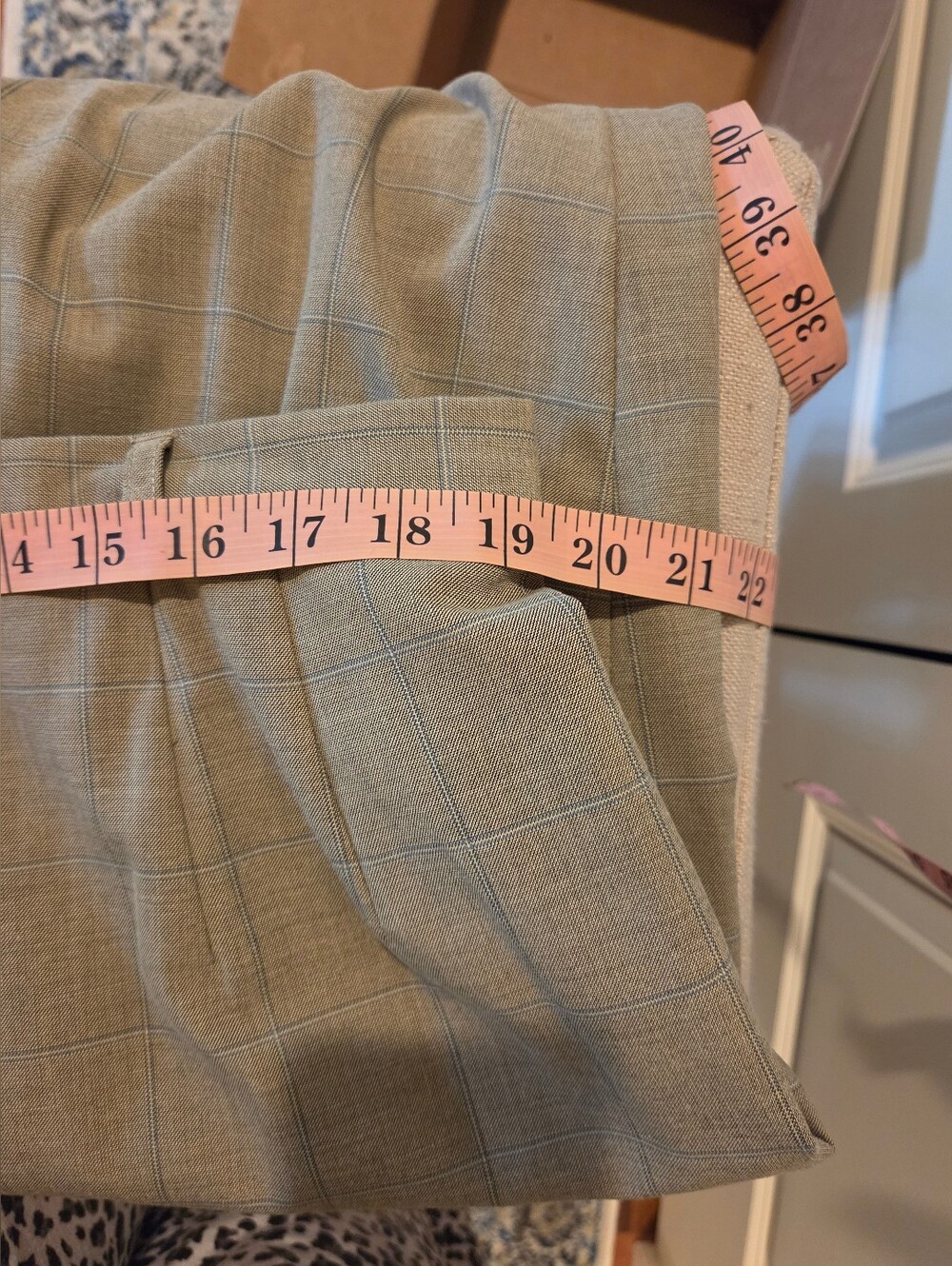 Talbots Petites Pleated Ankle Plaid Dress Pants - Beige - Picture 11 of 13